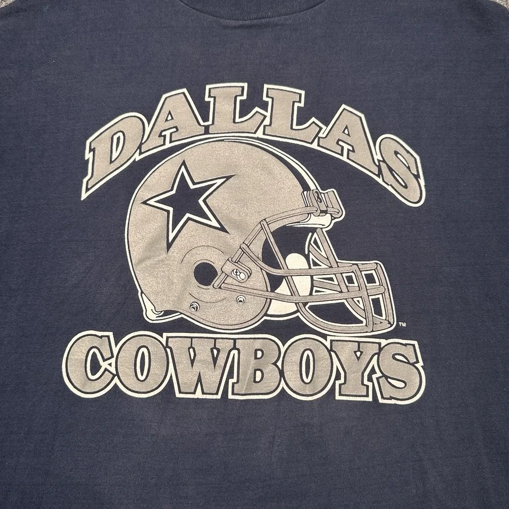 Vintage Dallas Cowboys T Shirt Adult Sz‎ XL Single Stitch On Trench Tag